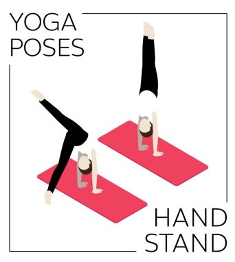 Yoga Poz Sapı Isometric Vektör Ayarları