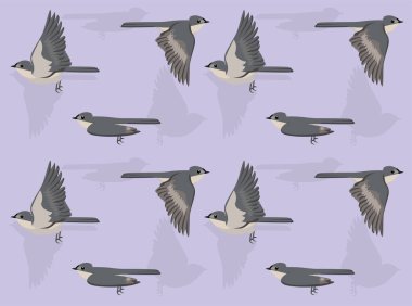 Titmouse Uçan Kuş Çizgi Filmi Karakteri Kusursuz Duvar Kağıdı Arkaplanı