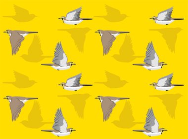 Boynuzlu Lark Kuş Çizgi Filmi Karakteri Kusursuz Duvar Kağıdı Arkaplanı