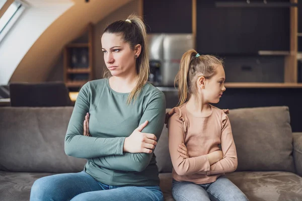 Mother Daughter Having Conflict Home — Foto Stock