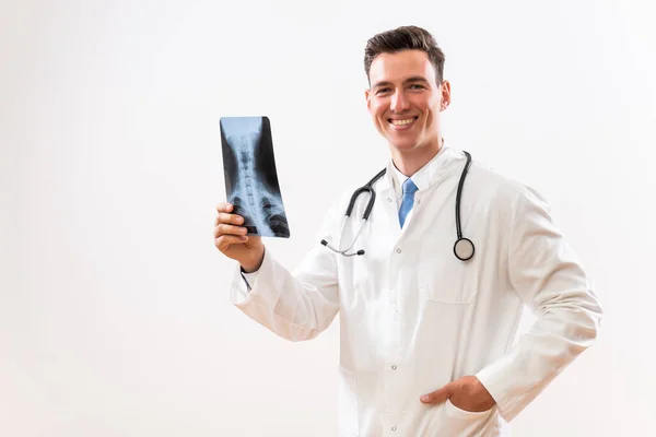 Image Young Doctor Doctor Holding Ray — Stock Photo, Image