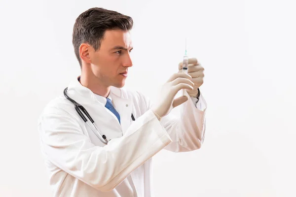 Image Young Doctor Injection — Stock Photo, Image