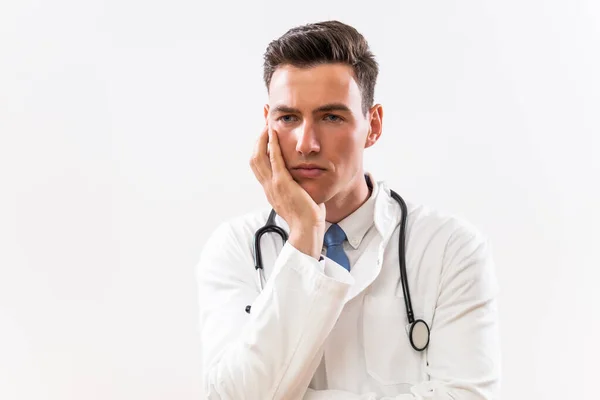 Image Tired Worried Doctor — Stock Photo, Image