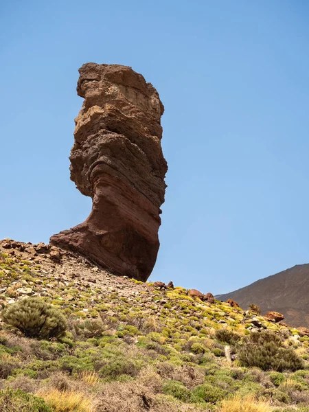 stock image Panoramic view of the path of the Roques Garcia viewpoint in Teide National Park Tenerife Canary Island Spain