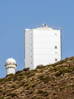 İspanya 'nın Kanarya Adası' ndaki Tenerife astronomik gözlemevinin panoramik görüntüsü