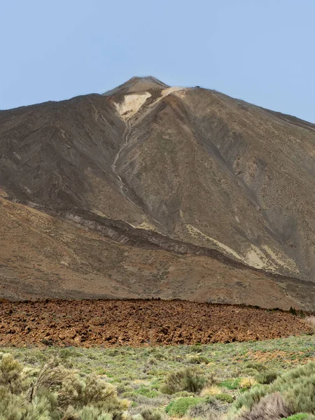 Panorámás Kilátás Ösvényre Roques Garcia Kilátás Teide Nemzeti Park Tenerife — Stock Fotó