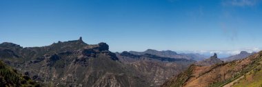 Panoramic view from the Degollada de las Palomas viewpoint, appreciating the Caldera de Tejeda clipart