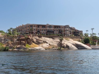 Agatha Cristie 'nin Mısır' da kaldığı tarihi Katarakt Oteli 'nin ünlü manzarası.