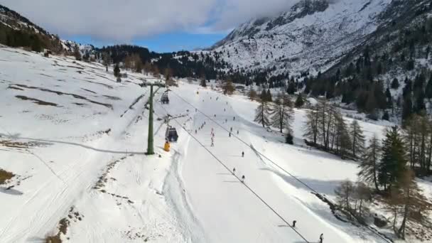 Lombardy Itália Janeiro 2022 Famosa Estação Esqui Inverno Italiana Ponte — Vídeo de Stock