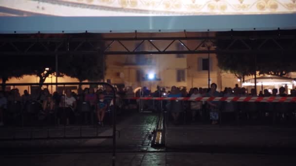 Rome Italy August 2022 Spectator Watching Historical Documentaries Local Roman — Wideo stockowe