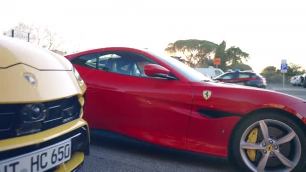 Rome Italy November 2022 Розкішна Колекція Спортивних Автомобілів Класу Преміум — стокове відео
