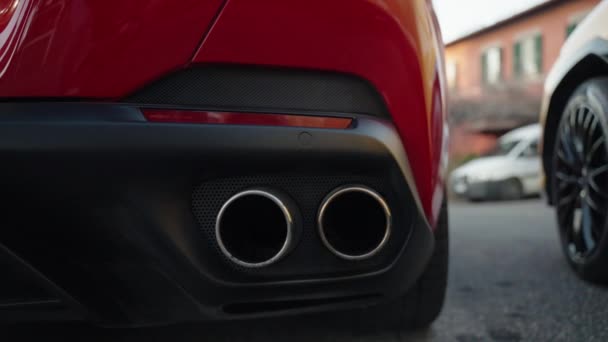 Rome Italy November 2022 Led Rear Headlights Exhaust Pipe Exclusive — Video Stock