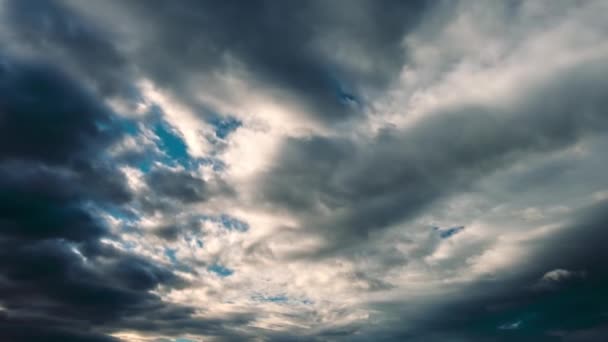 Schöner Natürlicher Blick Auf Schlechtwetterwolken — Stockvideo