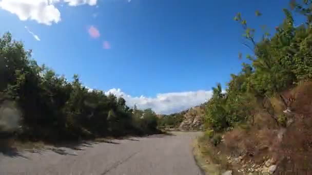 Arnavutluk Ormanlık Kesiminde Yol Görüntüleri — Stok video