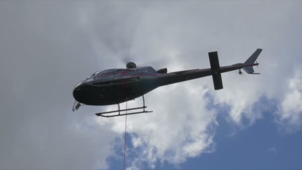 Helicóptero Restonica Valley Córcega — Vídeos de Stock