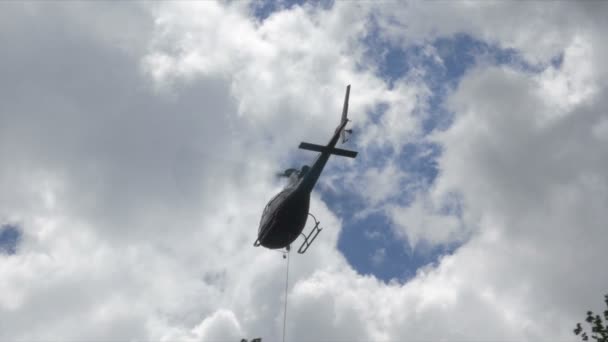 Helicóptero Restonica Valley Córsega — Vídeo de Stock