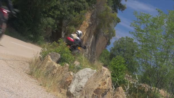 Motocykliści Korsykańskich Ulicach — Wideo stockowe