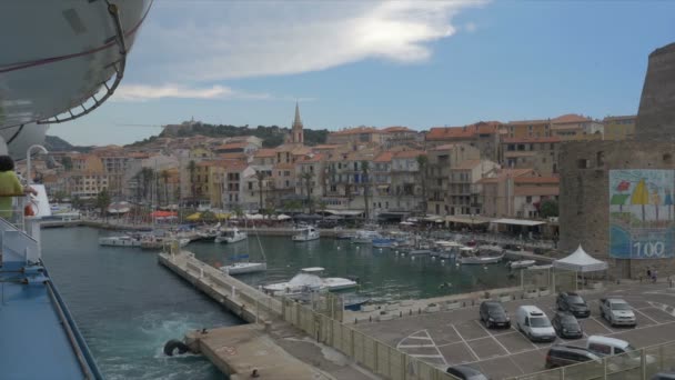 Korsická Trajektová Doprava Calvi Nice — Stock video