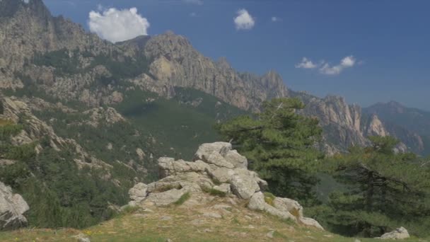 Prachtig Berglandschap Restonica Vallei — Stockvideo