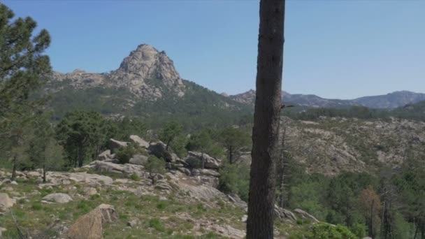 Güzel Dağ Manzarası Restonica Vadisi — Stok video