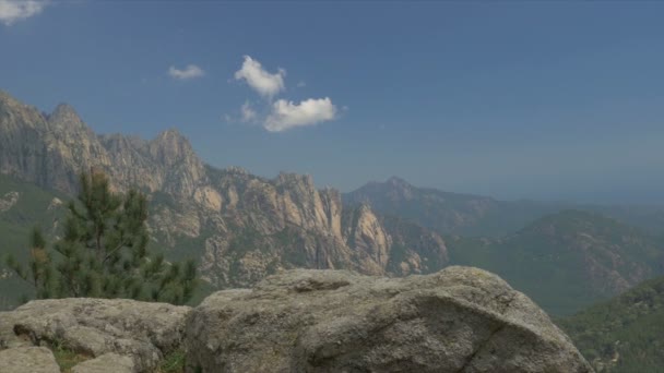 Prachtig Berglandschap Restonica Vallei — Stockvideo