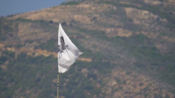 Korsika Bayrağı Amblemi Fransa — Stok video