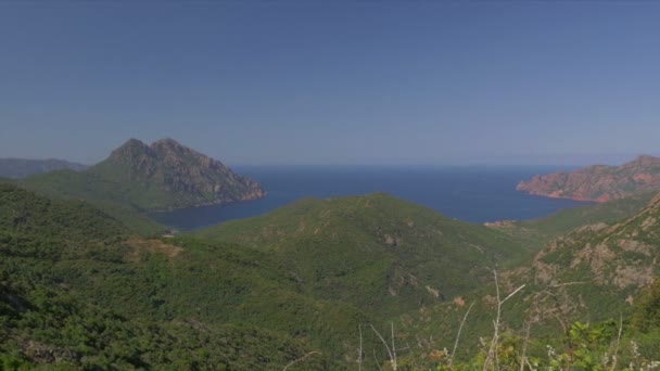 Korsické Pláže Krajiny — Stock video
