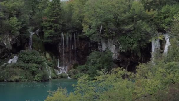 Hermosas Cascadas Parque Nacional Plitvice Croacia — Vídeo de stock