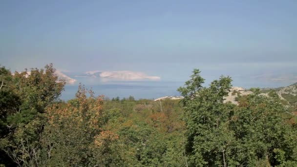 Landschap Van Berg Zee Kroatië — Stockvideo