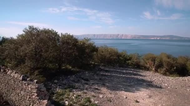 Повітря Літаючі Вздовж Хорватської Берегової Лінії — стокове відео