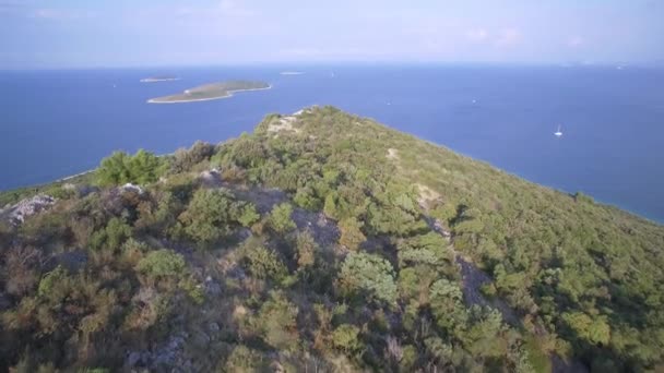 Вид Повітряного Безпілотника Кремський Пагорб Хорватію — стокове відео