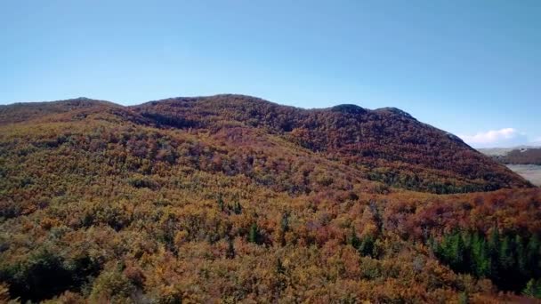 Letecké Krásné Podzimní Barvy Velebitě Chorvatsko — Stock video