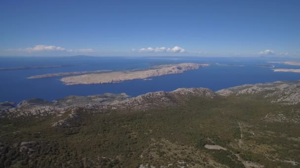 Повітря Вид Красиві Хорватські Узбережжя — стокове відео