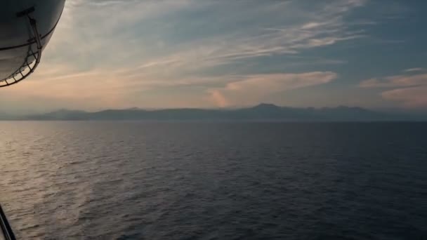 Barco Está Navegando Mar Ferry Niza — Vídeos de Stock