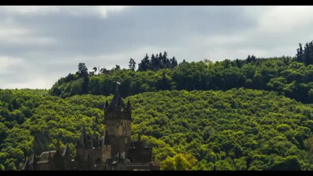 タイムラプスは コッヘム城ドイツ モーゼル エリア — ストック動画