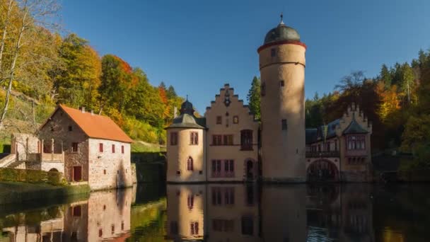 Château Mespelbrunn Timelapse Spessart Allemagne — Video