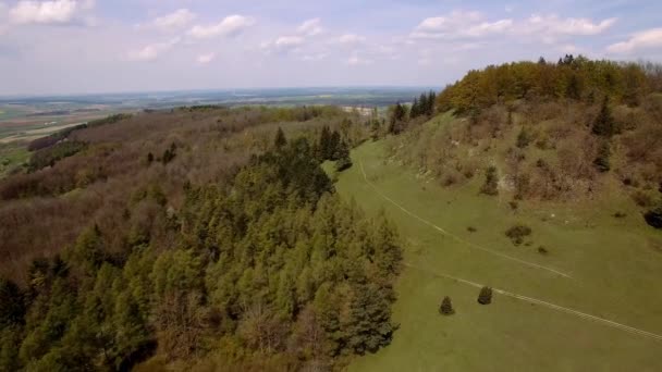 Воздушные Баварские Ландшафты Германия Родные Кадры — стоковое видео