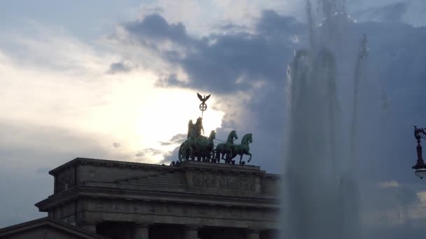 Brandenburg Gate Berlin Allemagne — Video
