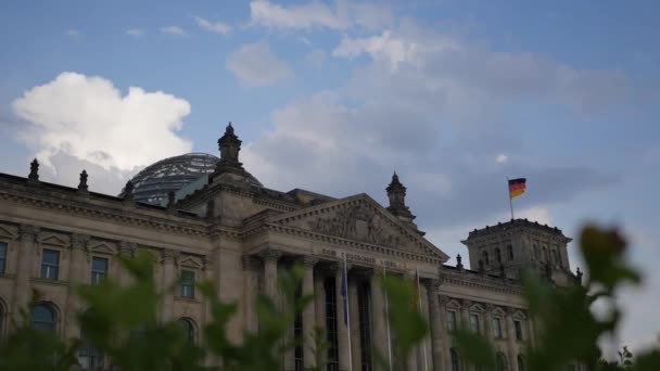 Reichstag Building Daytime Berlin Germany — Stockvideo