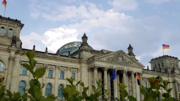Reichstag Building Daytime Berlin Germany — Video Stock