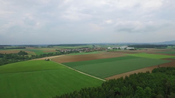 Aereo Bavarese Terreni Agricoli Vista — Video Stock