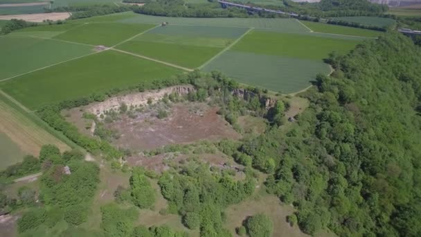 Anteni Uçuş Alman Tarım Arazileri Güney Almanya Yukarıda — Stok video