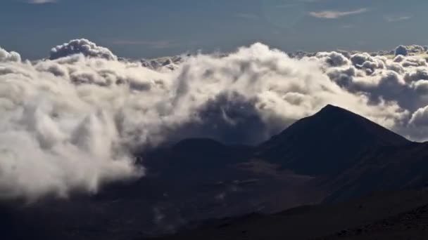 Timelapse Maui Belle Vue Sur Volcan Haleakala Avec Nuages — Video