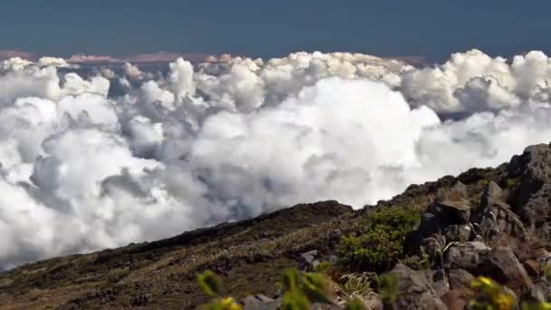 Timelapse Maui Belle Vue Sur Volcan Haleakala Avec Nuages — Video