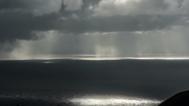 Хмари Бурі Над Морем — стокове відео