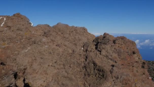 Majestueus Uitzicht Canyon Van Roque Las Muchachos Palma — Stockvideo