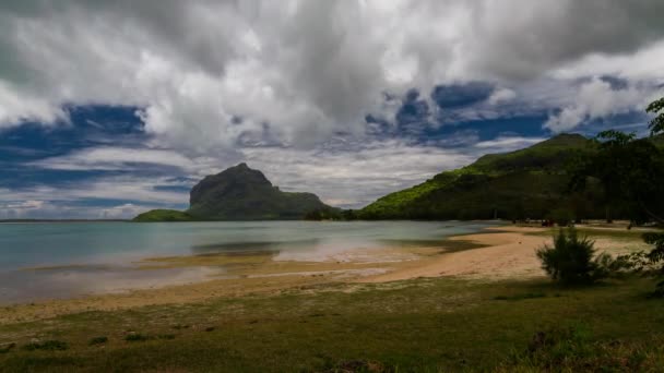 Красивий Вид Пляж Троу Біхесі Маврикій — стокове відео