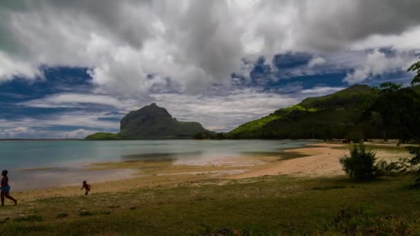 Piękny Widok Plażę Trous Aux Biches Mauritius — Wideo stockowe