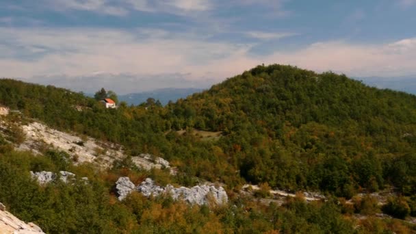 Vacker Utsikt Över Slansko Jezero Montenegro — Stockvideo