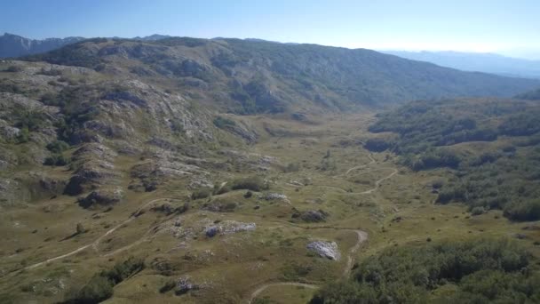 Antenne Ackerland Durmitor Nationalpark Montenegro — Stockvideo